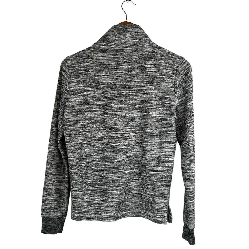 PINK Victoria's Secret Sweatshirt 1/4 Zip Pullover Spell Out Long Sleeve Gray XS